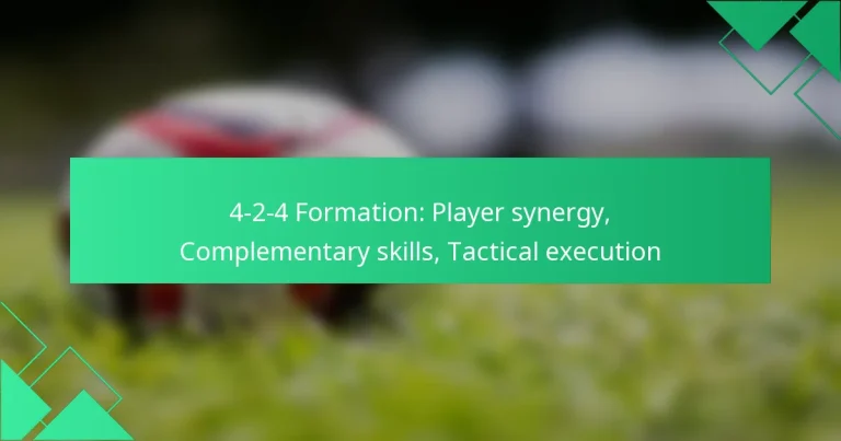 4-2-4 Formation: Player synergy, Complementary skills, Tactical execution
