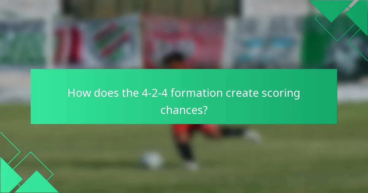 How does the 4-2-4 formation create scoring chances?