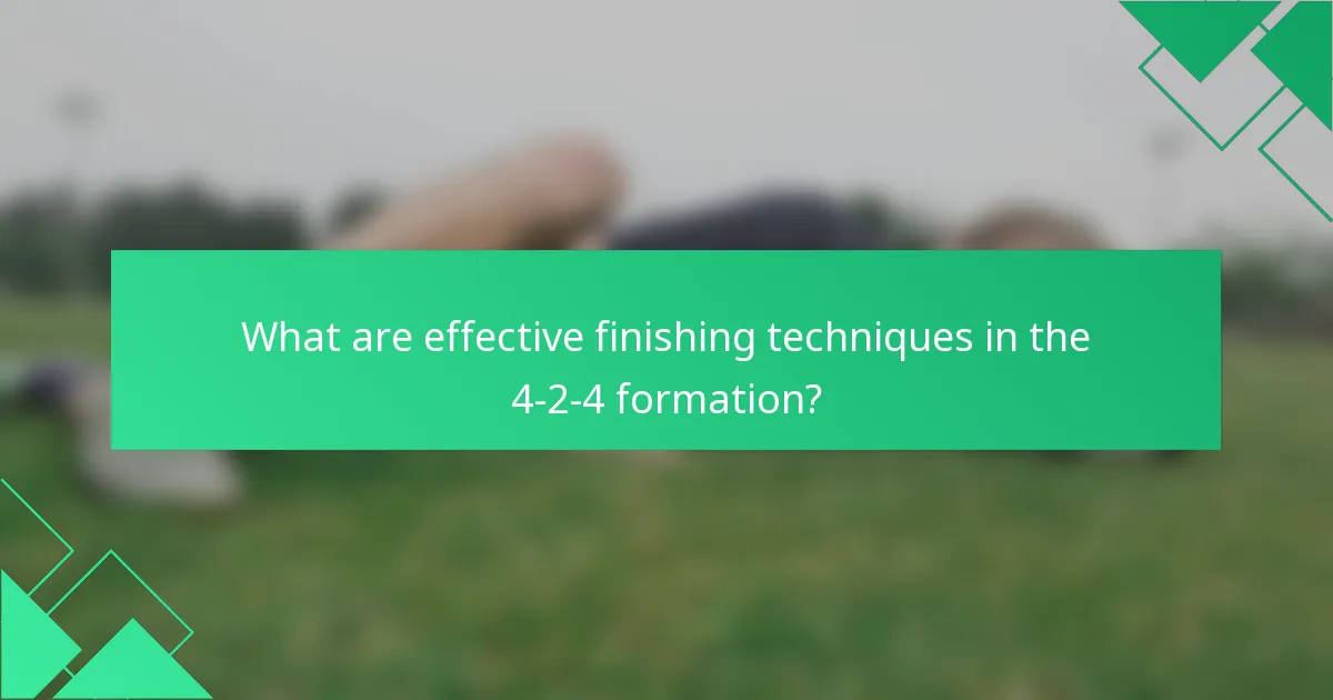 What are effective finishing techniques in the 4-2-4 formation?